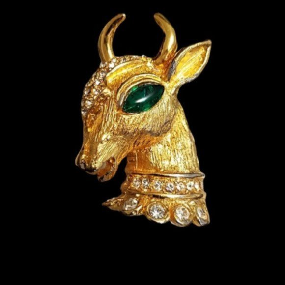 Vintage KJL Kenneth Lane Fantasy Deer Brooch - Picture 2 of 4